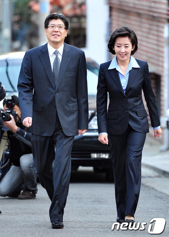 김재호 부장판사(왼쪽)와 나경원 전 의원. © News1 이명근 기자