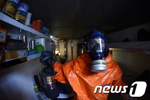 '지구 마지막 날'에 대비한 핵 방공호의 모습. 2012.11.14 © AFP=News1