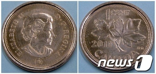 캐나다의 1센트 동전 앞뒷면 © AFP=News1 