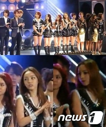 'MBC 코리안 뮤직 웨이브 인 구글' 콘서트 무대서 눈을 맞춘 용준형과 구하라. © News1 