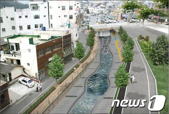 교방천 생태하천복원사업 조감도.(창원시 제공)© News1 