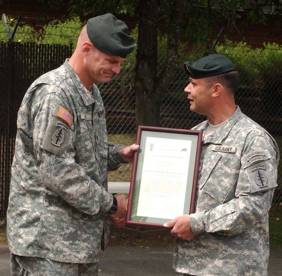 에릭 P. 웬트 신임 주한미군 특수전사령관(왼쪽) © News1