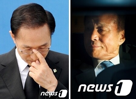 이명박 대통령(왼쪽)과 이상득 전 새누리당 의원. © News1 김학진 기자