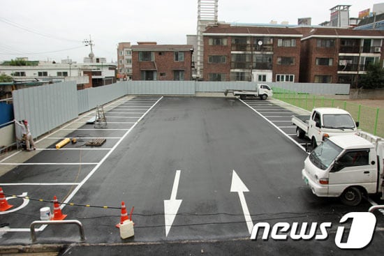 오는 26일 개장할 예정인 대전복합터미널 인근 공영주차장 © News1 / 유진희 기자