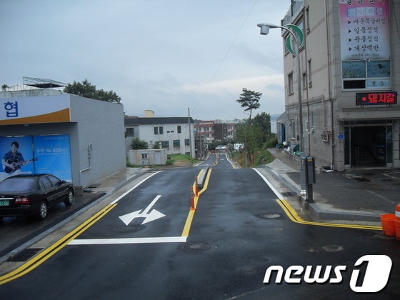 천안시 서북구 삼은리 도시계획도로 개설 모습© News1 