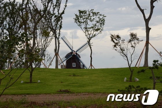 순천정원박람회 네덜란드 정원 조성현장© News1