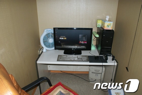 아동·청소년 음란물 등을 메인 컴퓨터에 보관, 상영한 울산 동구 동부동 소재 한 성인휴게실&#40;울산동부경찰서 제공&#41;. © News1 