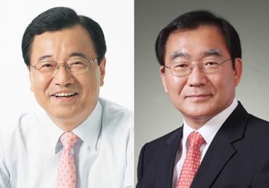 이현재 대통령직 인수위원(왼쪽)과 이승훈 충북 청원 당협위원장. © News1  