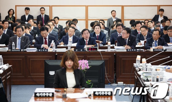 유정복 안전행정부 장관이 14일 오후 서울 세종로 정부서울청사에서 열린 안전행정부에 대한 국정감사에서 의원들의 질의에 답변하고 있다. 2013.10.14/뉴스1 © News1   유승관 기자