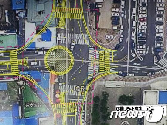 예산역 앞 회전교차로 설계도© News1 