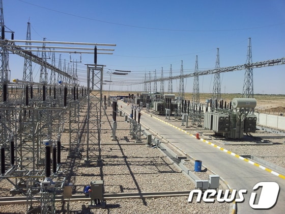 LS산전이 이라크에 구축하고 있는 GIS 변전소.(LS산전 제공) News1 © News1
