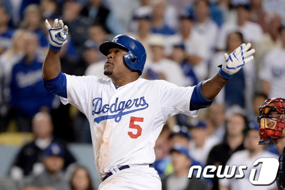 LA 다저스의 후안 유리베. © AFP=News1