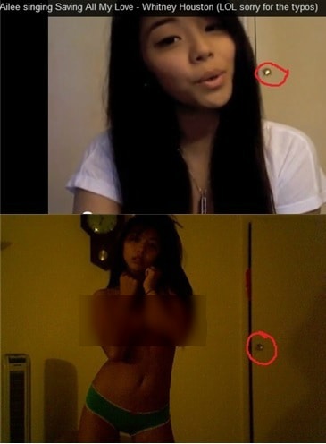 데뷔 전 유투브 영상 속 에일리와 유출된 사진 속 여성을 비교한 사진(유투브, 온라인 커뮤니티). © News1 