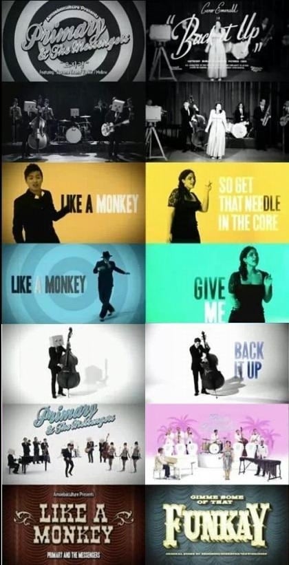 프라이머리 '요지경' 뮤직비디오(왼쪽)와 카로 에메랄드의 뮤직비디오(출처=온라인 커뮤니티). © News1