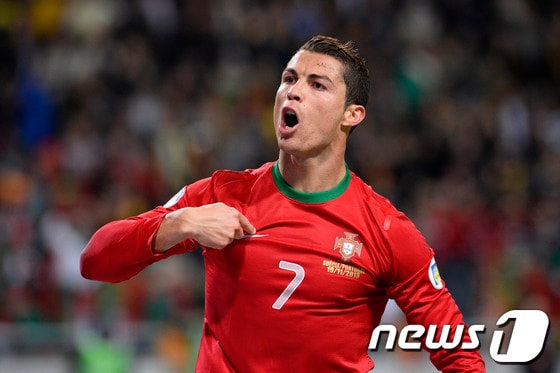 포르투갈 축구 대표팀의 공격수 크리스티아누 호날두. © AFP=News1 