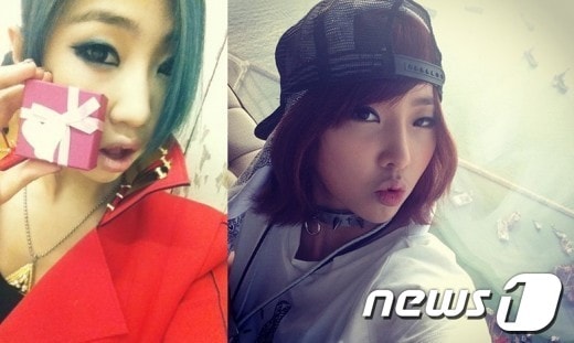 공민지의 성형 전(왼쪽) 사진과 성형 후(오른쪽) 사진© News1  