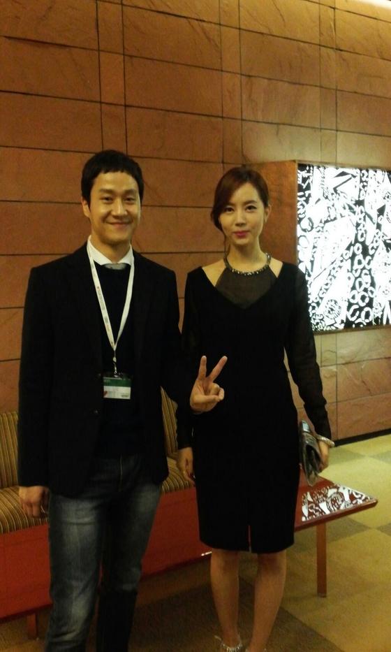 배우 정우(왼쪽)와 김유미(정우 트위터). © News1