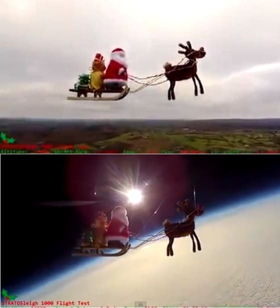 배달 연습하러 간 산타 영상 캡쳐. © News1