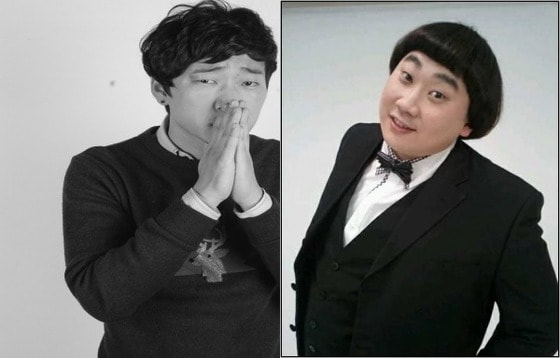 24일 디지털 앨범 '바보사랑'을 공개한 개그맨 한명진(왼쪽)과 김원구(이엔티팩토리). © News1  