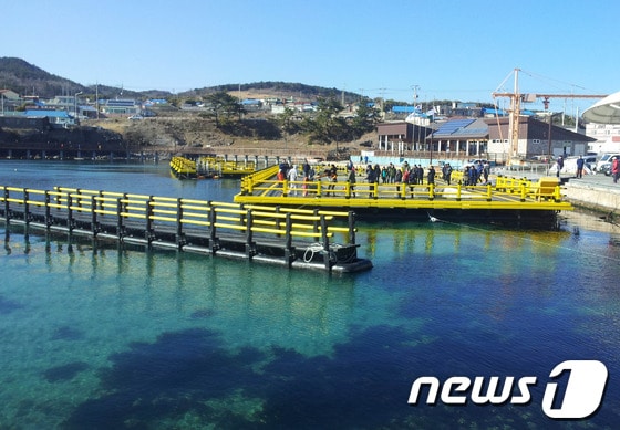 구룡포 장길리 복합낚시 공원내 가두리 낚시터./사진제공=포항시© News1 