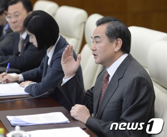 왕이 중국 외무부장 © AFP=News1 