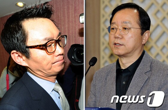 &#39;성추행 의혹&#39;으로 경질된 윤창중 전 청와대 대변인&#40;왼쪽&#41;과 이남기 청와대 홍보수석의 기자회견 내용이 진실공방 양상을 띠고 있다. 윤 전 대변인은 11일 기자회견을 통해 성추행 관련 의혹을 전면 부인하는 동시에 