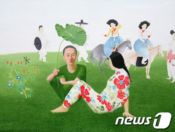서양화가 이우림 作 '산책'./사진제공=갤러리H © News1