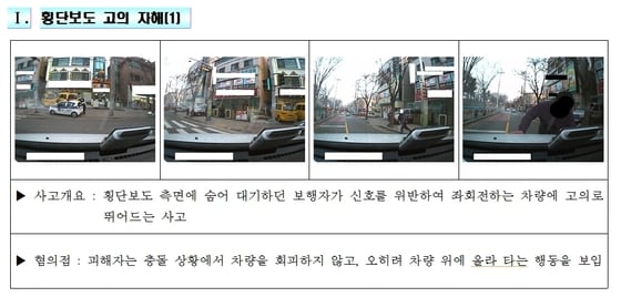 보험사기 의심 사례 동영상 캡쳐화면 © News1