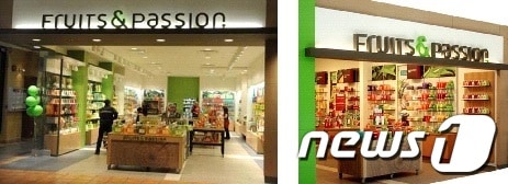 캐나다 바디용품업체 'Fruits & Passion' 매장모습(사진제공=더페이스샵) © News1  