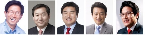 왼쪽부터 김문수 유정복 원유철 남경필 정병국. © News1