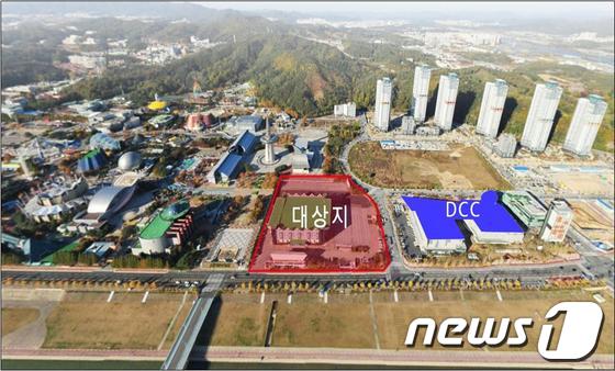 대전시가 건립 추진 예정인 다목적 전시관 건립 부지 위치도© News1