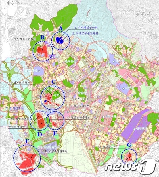 농촌진흥청 부지 활용계획(C구역)/제공=수원시청 © News1 
