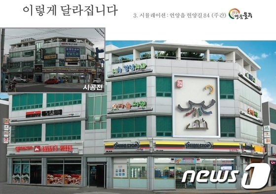 울산 명품언양길 간판개선 정비사업 계획안. (울산 울주군 제공) © News1   