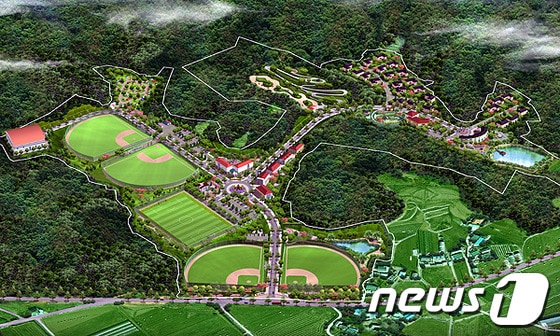 강원 횡성군 베이스볼 테마파크 조감도(사진제공=횡성군) 2013.9.13/뉴스1 ⓒ News1