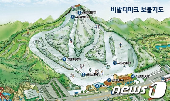 비발디파크 스키월드는 26일까지 이용고객들을 대상으로 최첨단 무선인식 전자태그(RFID) 시스템을 이용한 보물찾기 이벤트를 진행한다. © News1 홍성우 기자