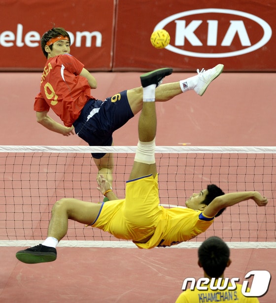 한국 세팍타크로 대표팀이 2018 자카르타-팔렘방 남자 레구 종목 준결승에 진출했다. /뉴스1 DB ⓒ News1