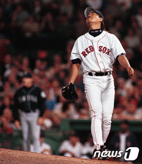 보스턴 레드삭스 시절 이상훈.ⓒ AFP=News1