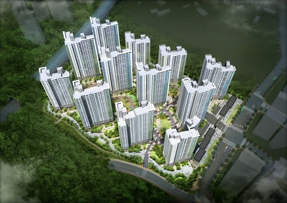 '봉담 센트럴 푸르지오' 조감도/제공=대우건설ⓒ News1