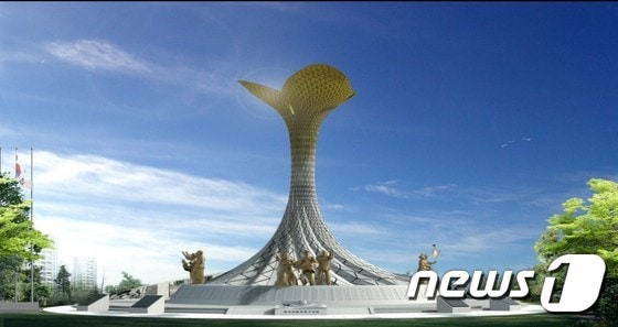 광주독립운동기념탑 조감도 ⓒ News1