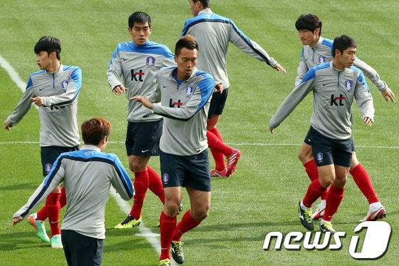 한국축구국가대표팀 이 10일 가나와의 평가전에 등번호를 바꿔 출전할 예정이다  © News1   