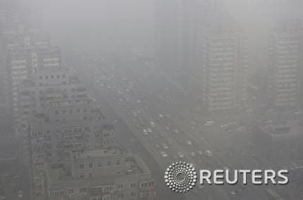 26일(현지시간) 베이징 3환 지역이 스모그에 휩싸인 모습. © 로이터=뉴스1