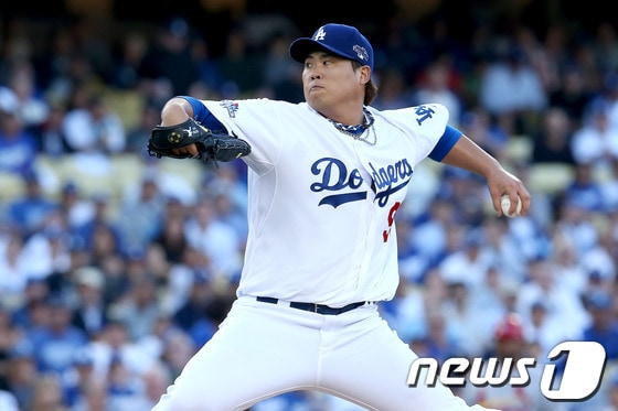 LA 다저스의 류현진&#40;27&#41;. © AFP=News1 
