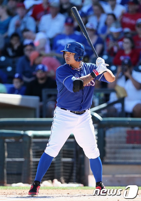 미국 메이저리그 텍사스 레인저스의 추신수(32). © AFP=News1