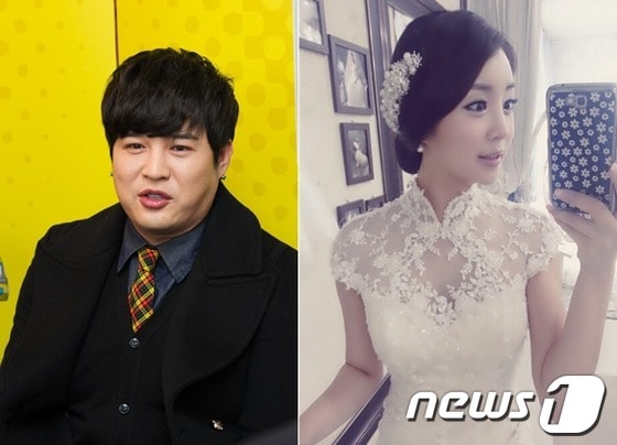 슈퍼주니어 멤버 신동(왼쪽)과 모델 강시내(장엔터테인먼트 블로그 제공). © News1