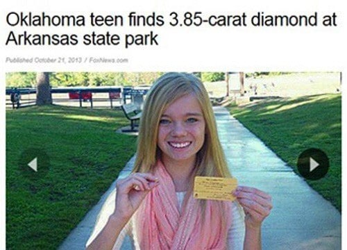 '10대 소녀 다이아몬드 횡재'.© News1