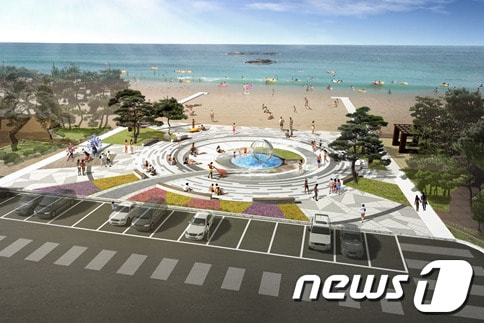 경포해변 랜드마크 광장 주간 조감도 (사진제공=강릉관광개발공사) 2014.4.23/뉴스1 © News1 서근영 기자