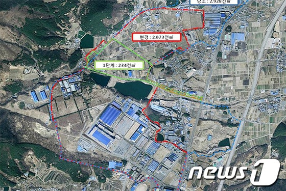 ⓒ News1 울산 하이테크밸리 조성사업 사업 위치도