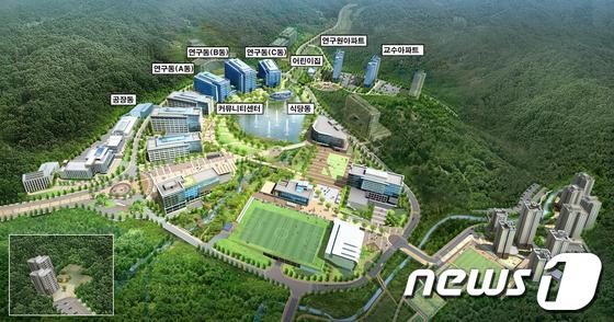 UNIST의 ‘연구 공간 확충 임대형 민자사업(2단계 BTL)’ 조감도 © News1  
