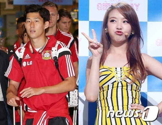 손흥민과 걸스데이 민아 ⓒ News1