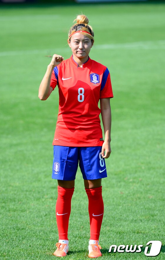 2014 인천아시안게임 여자 축구대표팀 조소현. 2014.09.11/뉴스1 ⓒ News1 박지혜 기자